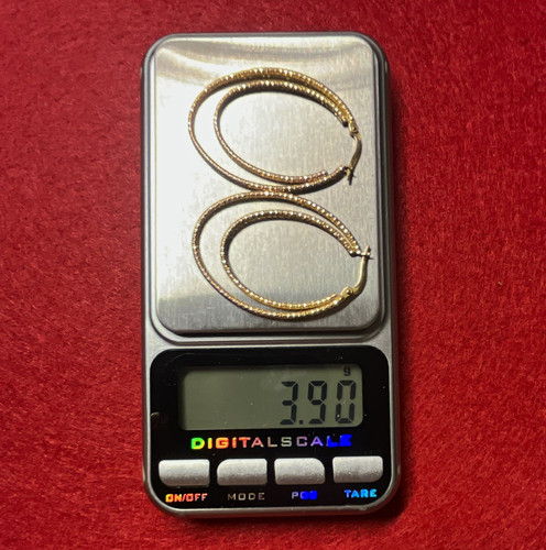 375er echt gold ovale - gold, creolen