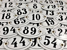 Oval Emaille Nr Wohnungsnummer