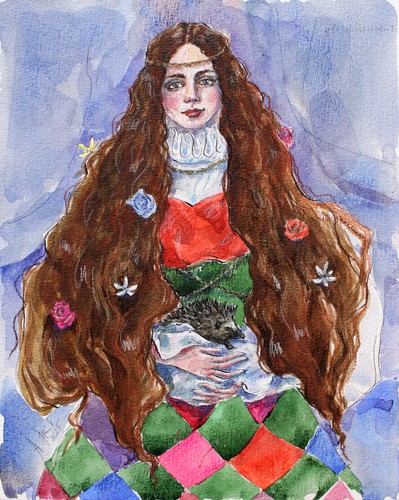 Original aquarell porträt - original,