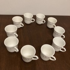 Franco Giorgi by Quadrifoglio: Rosen Service – Italien Vintage- 10 Kaffeetassen