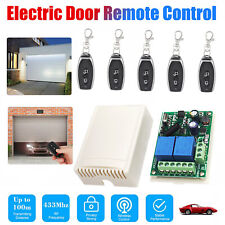 433MHz Funk Garagentor Handsender Universal Empfänger 5X Fernbedienung AC220V DE