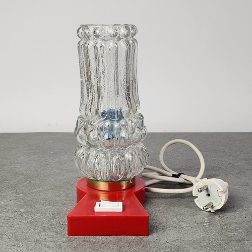Tischlampe eisglas glaslampe - eisglas,