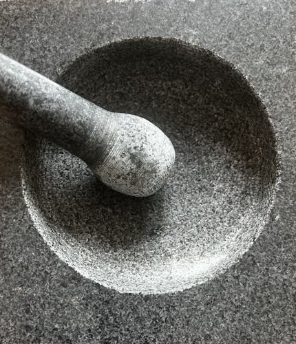 Mörser aus echtem granit - aus,