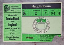 Sammler Ticket 1978 Deutschland - England DFB Länderspiel