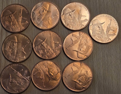 10x kupfermünze 999 1000 - 10x, oz