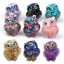 Kristall Eule Vogel Figur Harz