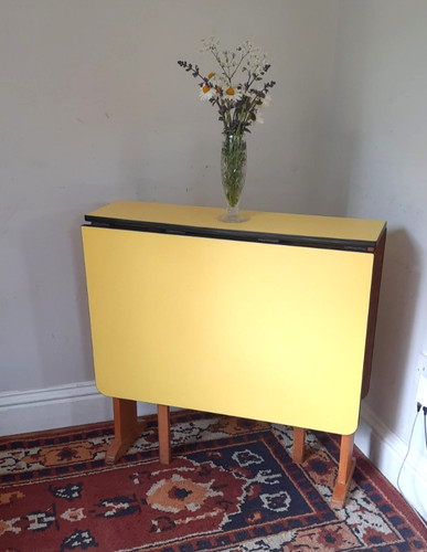 Vintage gelber formica drop - gelber,