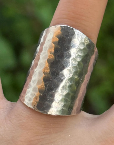 Ring breit hammerschlag - breit,