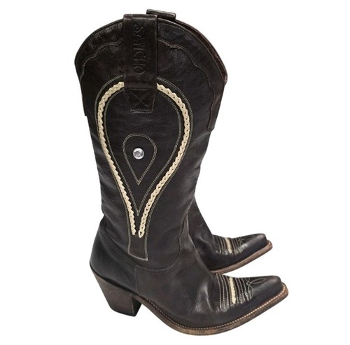 Vtg sancho boots 8449 brown - vtg,