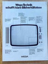 Wega color 3020 Farb- Fernseher Original 1975 Vintage Advert Werbung Reklame