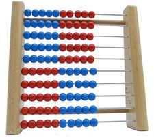 Rechenrahmen 100 Perlen Blau