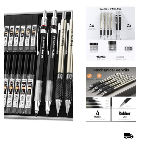 Nicpro druckbleistift set - druckbleistift,