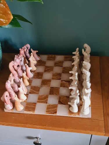 Vintage schachspiel onyx - vintage,