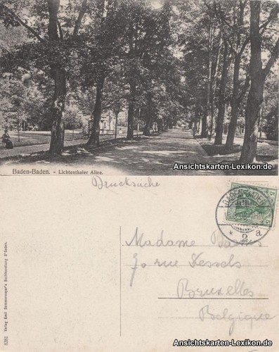 Ansichtskarte baden - ansichtskarte, baden-baden