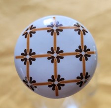 Türknauf 4 Stück Keramik Dekor kariert rund Möbelknopf Schrankgriff