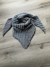 Dreieckstuch - Stola - Schal/blau-grau/ Jeans/Baumwollgem.- Unikat/Neu