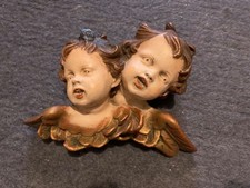 2 Engelköpfe Engel Putten farbig KEIN Holz evtl. Ton Keramik Gips