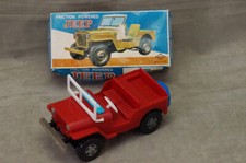 JEEP DAIYA JAPAN BLECHSPIELZEUG BLECHAUTO 60er 70er 80er FUNKTIONSTÜCHTIG in OVP