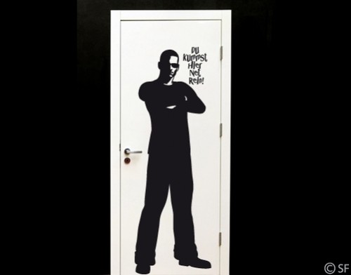 Wandtattoo türsteher security - wandtattoo,