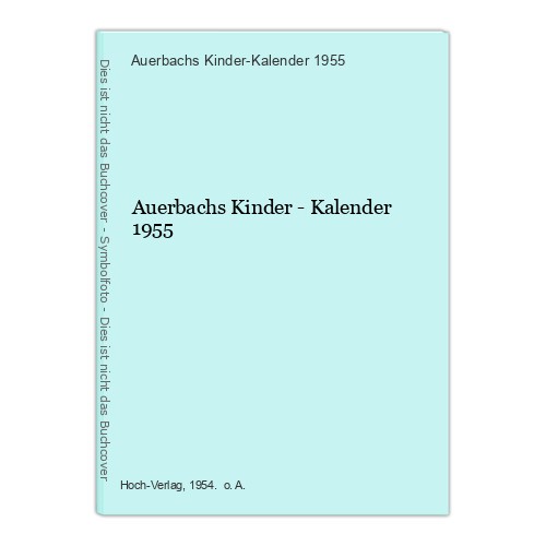 Auerbachs kinder kalender - kinder,