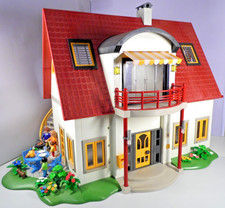PLAYMOBIL aus 4279 Haus Wohnhaus Tür-Glocke Terrasse  4 Figuren Hund Pflanzen