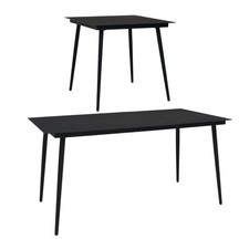 Garten Esstisch Stahl und Glas