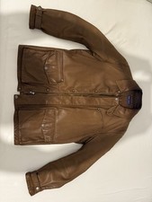 Ralph Lauren Purple Label Lederjacke L Lamb Leather Made In Italy Cognac Brown