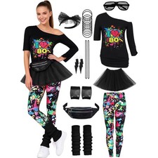 80er Jahre Damen Outfit Set