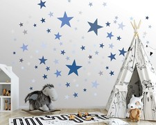 ELES VIDA - 50 Sterne Wandtattoo fürs Kinderzimmer/Baby Sternenhimmel/Rauhfaser