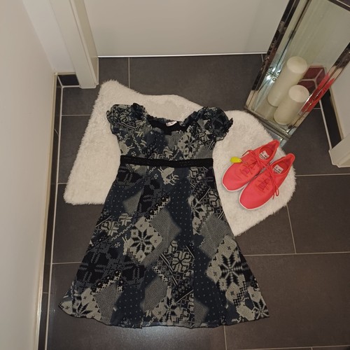 Sommerkleid orsay schwarz grau - sommerkleid,