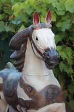 Großes antikes Karussellpferd