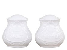 Chic Antique Salz & Pfeffer Set PROVENCE Porzellan Geschirr Weiß Streuer 