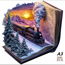 Dampflok Puzzle aus Holz