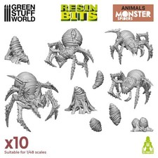 Green Stuff World Monsterspinnen Set (10) 3D printed spiders Set