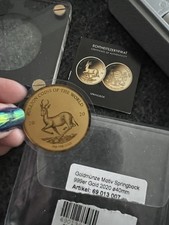 Goldmünze springbock  motiv  999er 2020