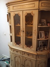 Bauernschrank Vitrine Reißlacktechnik