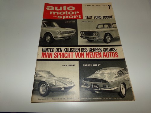Auto motor sport 1963 - motor, test
