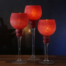 Kerzenhalter kelch frost glas - kelch,
