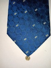 DFB Krawatte Fussball WM blau mit gold Medaille Reine Seide Sammler? 1900-2000