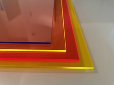 PLEXIGLAS® Acrylglas Platte Scheibe 3mm FLUORESZIEREND Zuschnitt mit Schutzfolie