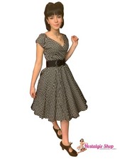 50er Jahre Pin Up Rockabilly Kleid Polkadots Rockabella Rock 'n Roll NEU