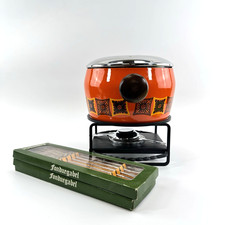 Vintage Fondue Set Emaille