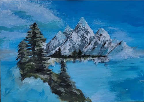Acrylbild von landschaft - acrylbild,