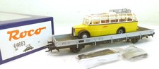 Roco H0 66683 SBB-Rungenwagen mit Saurer-Postbus beladen, KK   V39