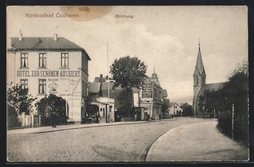 Ansichtskarte cuxhaven hotel - ansichtskarte, cuxhaven,