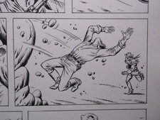 Comic Originalzeichnung BUFFALO BILL (Bastei Verlag) der Sturz des wilden Bill!!