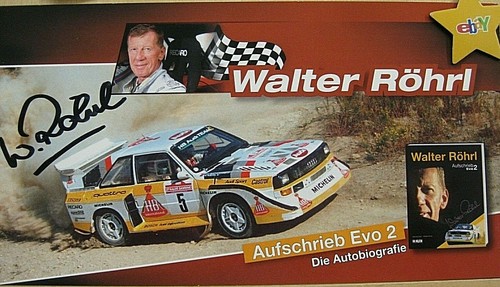 Rallye autogrammkarte flyer - xl,
