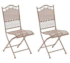 2er Set Gartenstühle Klappstühle Antik Vintage Industrial Rustikal Kiran von CLP