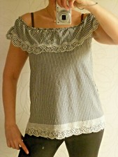 C&A Jessica: sexy Shirt Tunika Bluse Top Carmen maritim Mini-Kleid Gr.S 36 - NEU