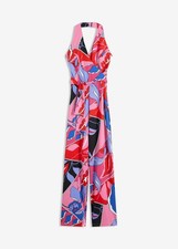 Overall aus Jersey Gr. 36/38 Pink Blau Damen-Jumpsuit Onesie Einteiler Neu*